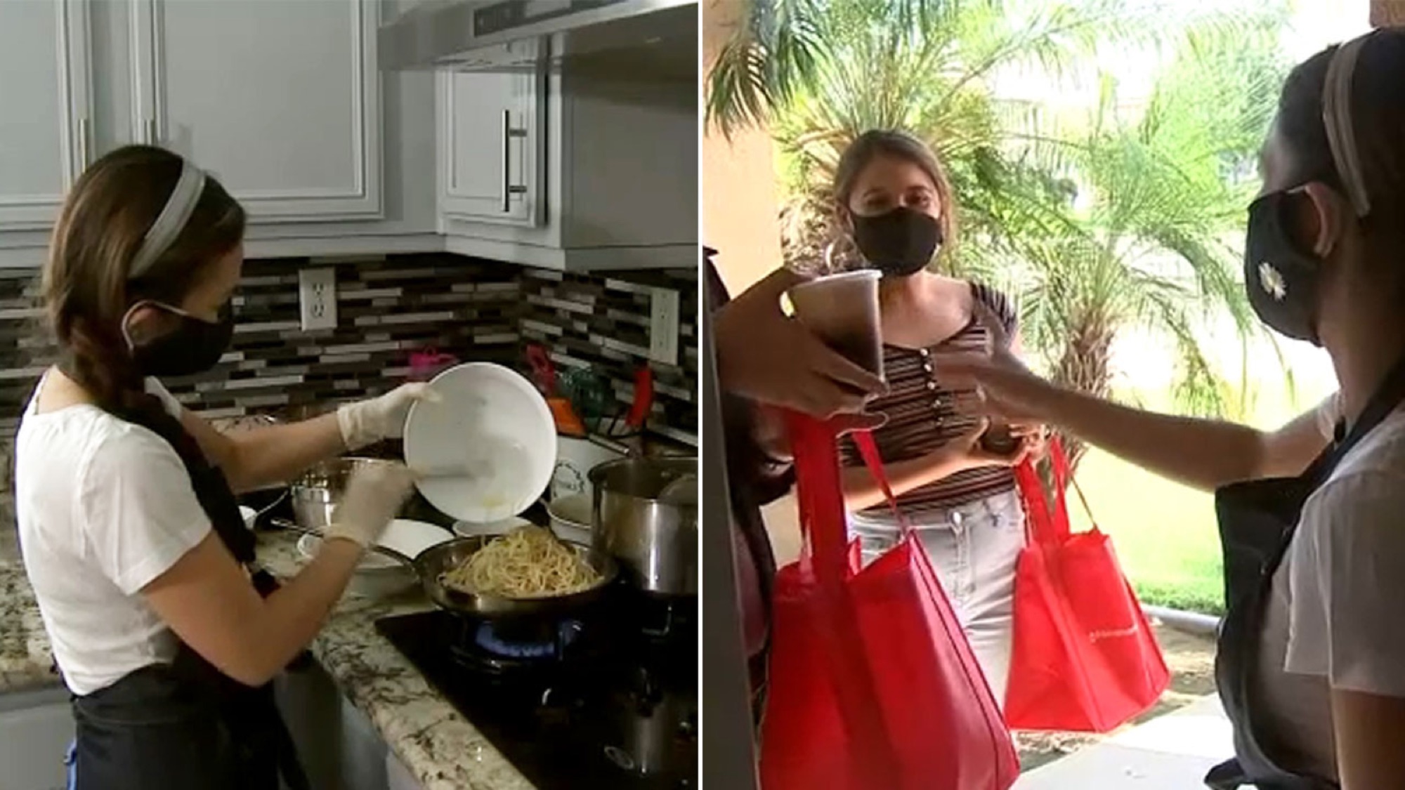ABC7 Riverside Foodnome feature — home cook preparing and delivering meals
